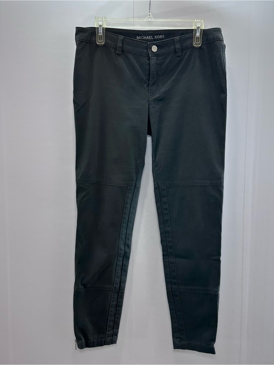 Michael Kors Denim - Michael Kors Womens Gray Moto Design Pants Size 6 Ankle Zippers Stretch Cotton